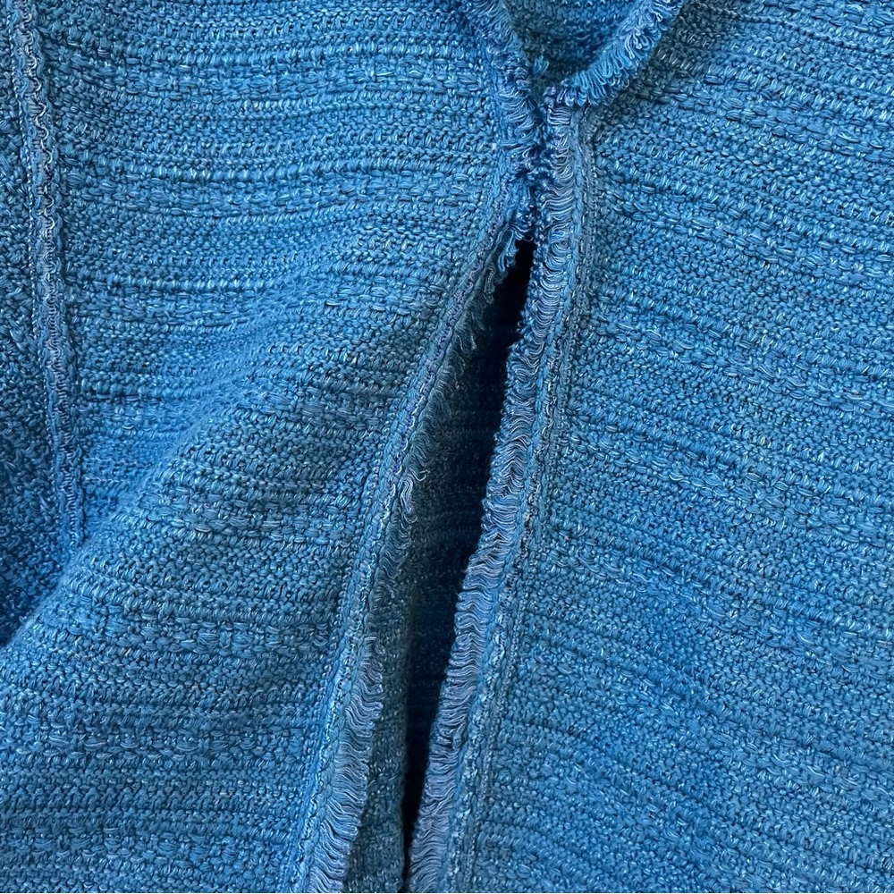Chico’s Textured Jacket Cardigan Business Wear Simply Cyan 2 US Large - Picture 6 of 12